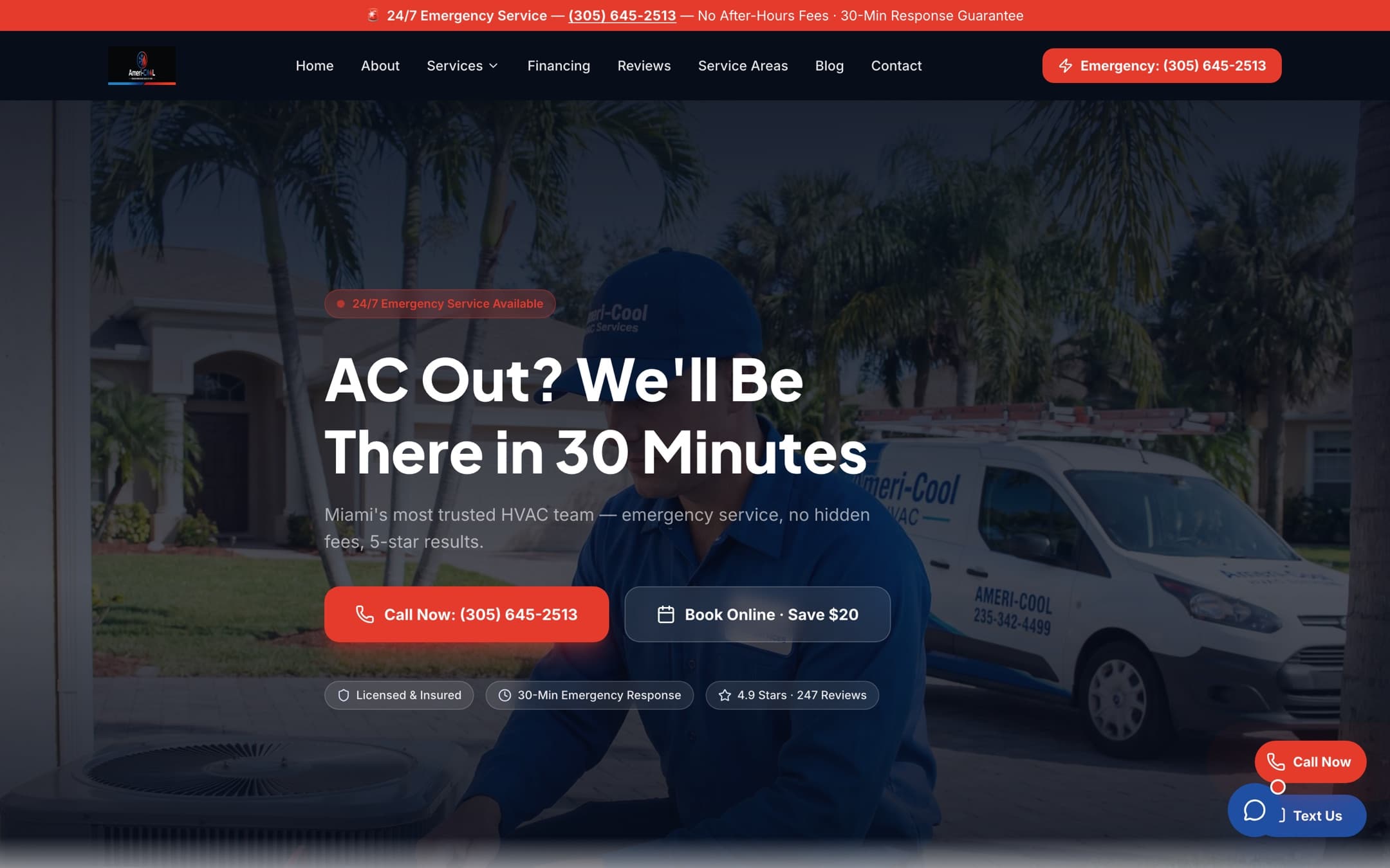 Ameri-Cool homepage